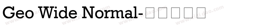 Geo Wide Normal字体转换
